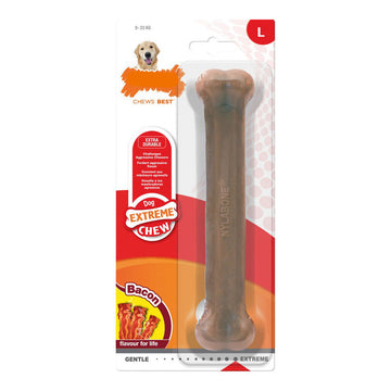 Žvečilna igrača za pse Nylabone Dura Chew Bacon Velikost L Najlon