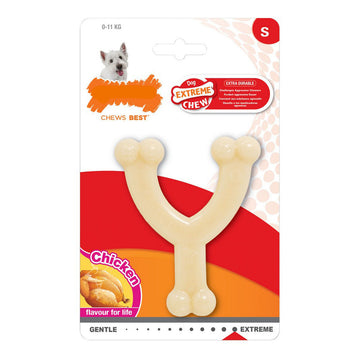 Žvečilna igrača za pse Nylabone Extreme Chew Wishbone Velikost S Piščanec Najlon