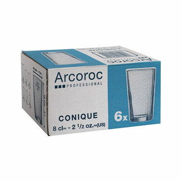 Kozarec Arcoroc Conique Prozorno Steklo (6 kosov) (8 cl)