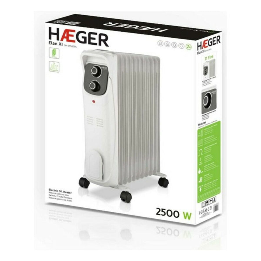 Oljni radiator (11 komorni) Haeger OH011007A 2500 W Bela