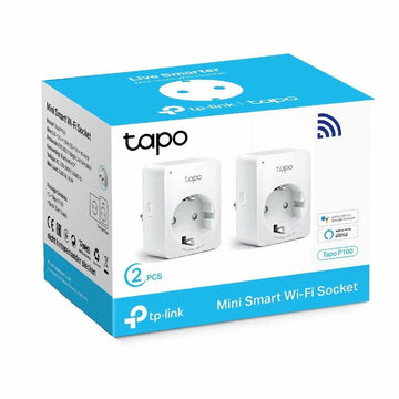 Pametna Vtičnica TP-Link MINI SMART Tapo P100 2900W Wifi Bela (2 uds)