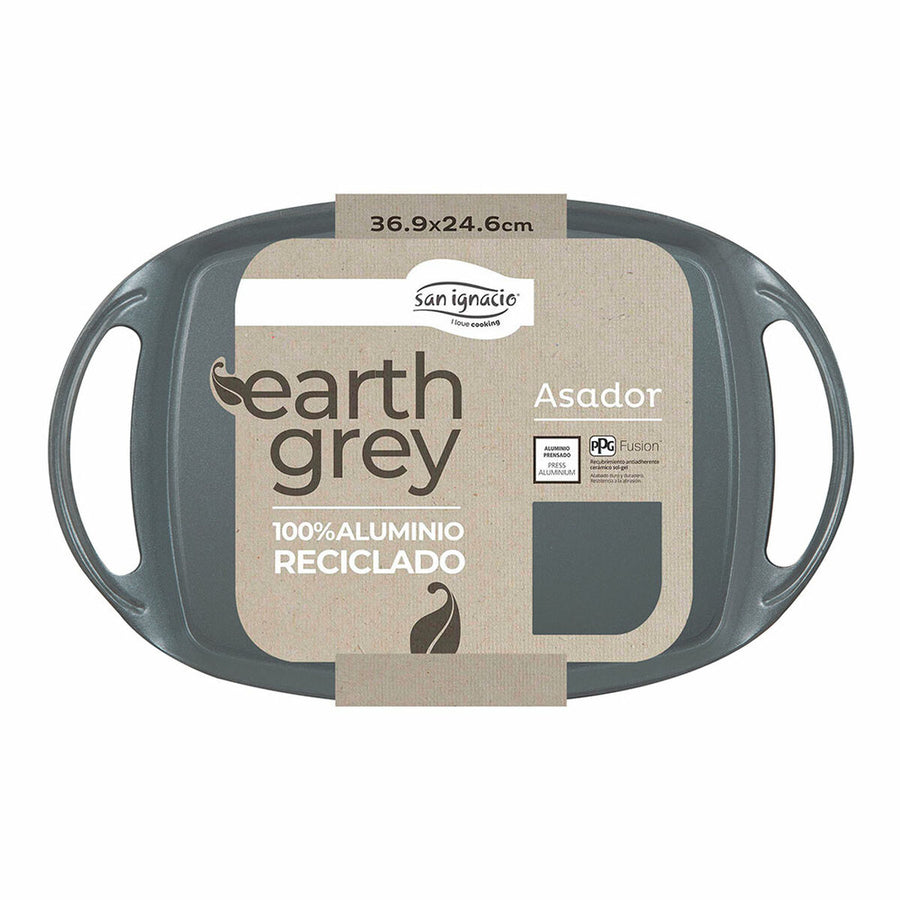 Žar San Ignacio Earth Grey SG-6755 Siva Okrepljeni aluminij 36,9 x 24,6 cm Z ročaji
