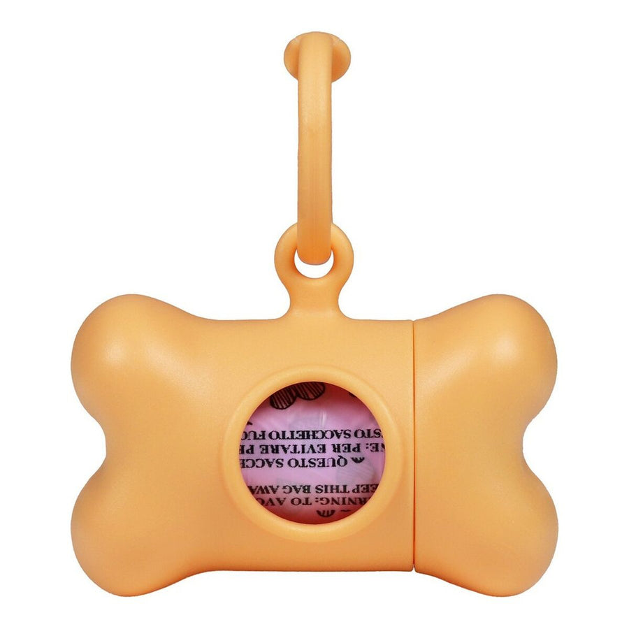 Dozirnik Vrečk za Hišne Ljubljenčke United Pets Bon Ton Nano Classic Pes Oranžna Reciklirana plastika (6 x 3 x 4 cm)