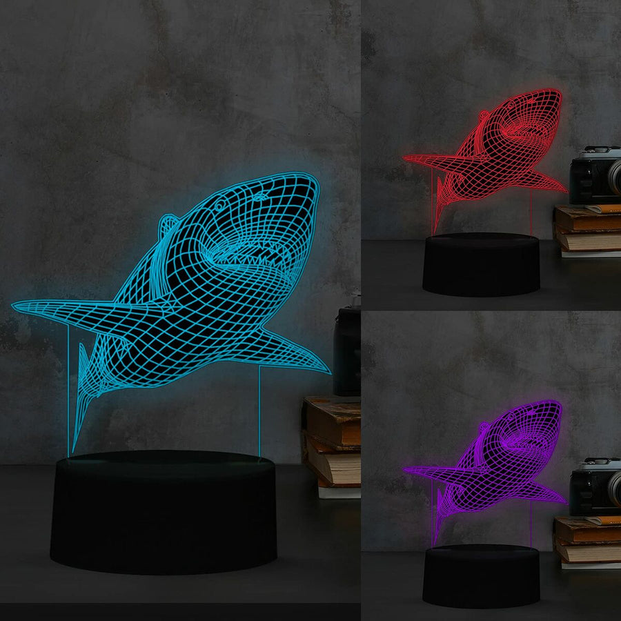 LED svetilka iTotal 3D Morski Pes 12,1 x 4 x 20,7 cm Plastika 21 cm