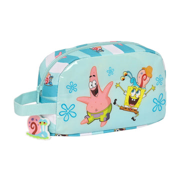 Termična škatla za kosilo Spongebob Stay positive Modra Bela (21.5 x 12 x 6.5 cm)
