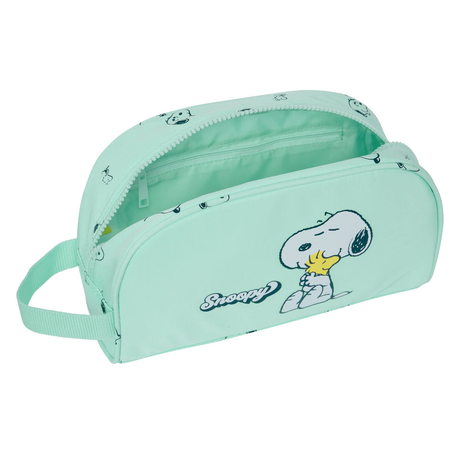 Toaletna torbica za šolo Snoopy Groovy Zelena 26 x 16 x 9 cm