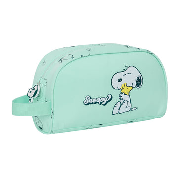 Toaletna torbica za šolo Snoopy Groovy Zelena 26 x 16 x 9 cm