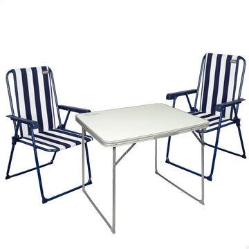 Miza komplet in 2 stoli Aktive Zložljiv Kampiranje