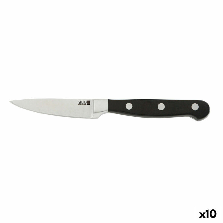 Nož za lupljenje Quid Professional Inox Chef Black Črna Kovina 9 cm (Pack 10x)