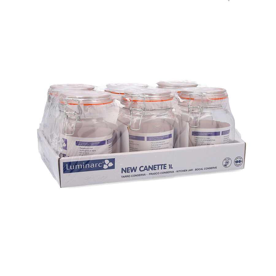 Stekleni kozarec Quid New Canette Prozorno Steklo (1L) (Pack 6x)
