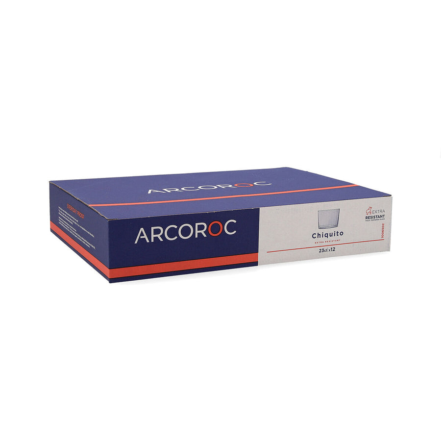 Set očal Arcoroc Chiquito Prozorno Steklo 230 ml (12 kosov)