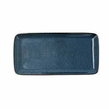 Servirni krožnik Bidasoa Ikonic Keramika Modra (28 x 14 cm) (Pack 4x)