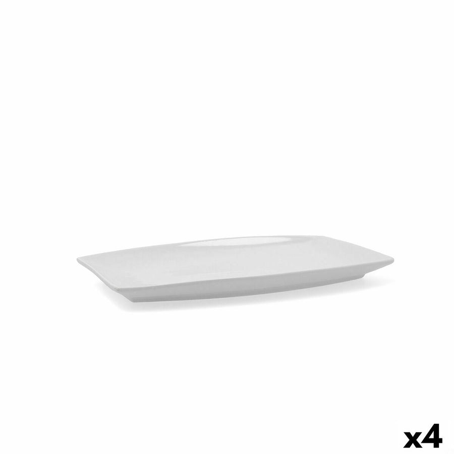 Servirni krožnik Quid Gastro Keramika Bela (30,5 x 19,5 x 2,5 cm) (Pack 4x)