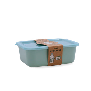 Pravokotna Škatla za Malico s Pokrovom Quid Inspira 1,34 L Zelena Plastika