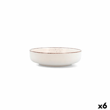 Globok Krožnik Quid Duna Bež Keramika 18,5 x 5,3 cm (6 kosov)