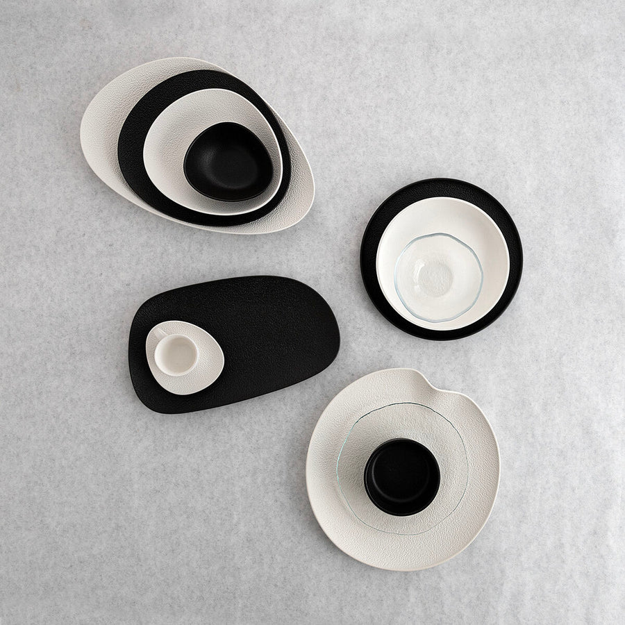 Krožnik Bidasoa Fosil Bela Keramika Aluminijev oksid 13,3 x 11,6 x 1,7 cm Kava (12 kosov)