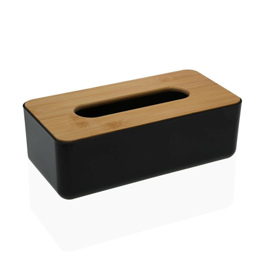 Tkivna škatla Versa Bambus polipropilen 13,1 x 8,6 x 26,1 cm Črna