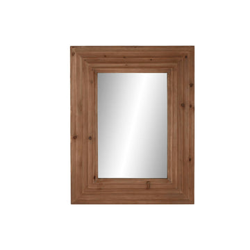 Stensko ogledalo Home ESPRIT Rjava Naraven Jelka Sodobna 104 x 9 x 135 cm