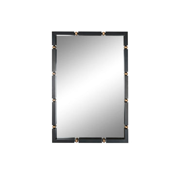 Stensko ogledalo Home ESPRIT Črna Zlat Kristal Železo 64,5 x 5 x 96,5 cm