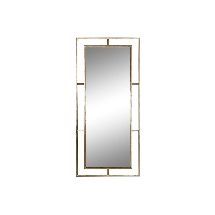 Stensko ogledalo Home ESPRIT Zlat Kristal Železo Sodobna 96 x 5 x 208 cm