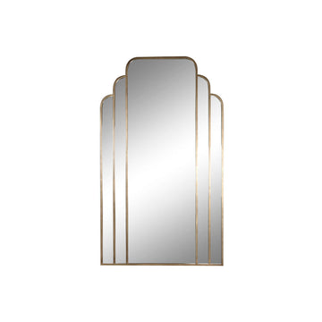 Stensko ogledalo Home ESPRIT Zlat Kristal Železo Sodobna 122 x 3 x 208 cm