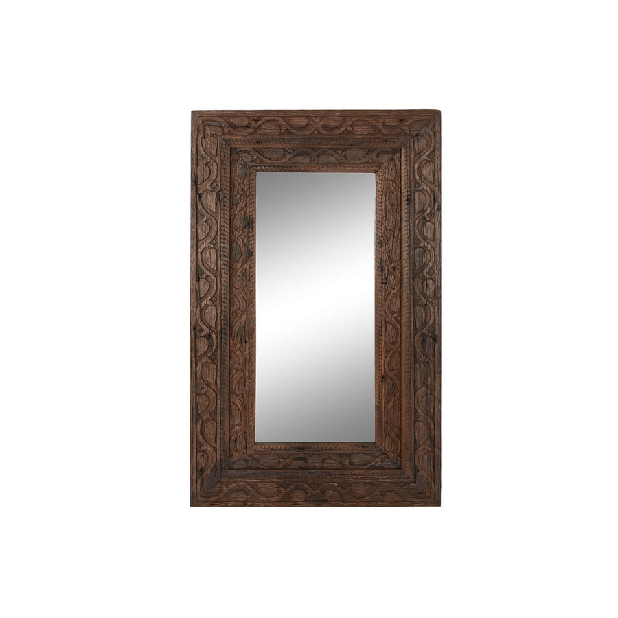 Stensko ogledalo Home ESPRIT Rjava Recikliran les 97 x 5 x 160 cm