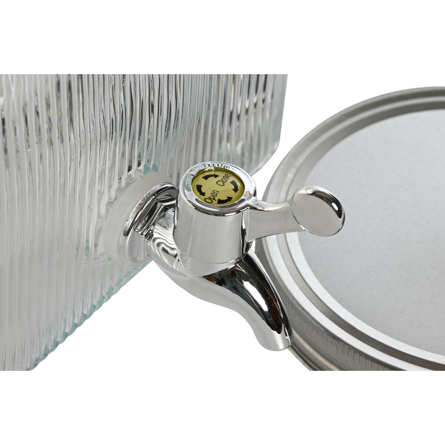 Posoda za Vodo Home ESPRIT Prozorno Kovina Silikon Kristal ABS 3,5 L 19 x 25 x 16 cm