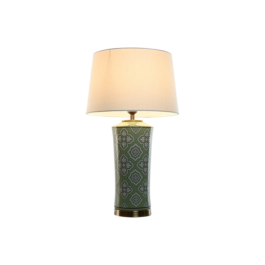 Svetilka namizna Home ESPRIT Bela Zelena Zlat Keramika 50 W 220 V 40 x 40 x 69 cm