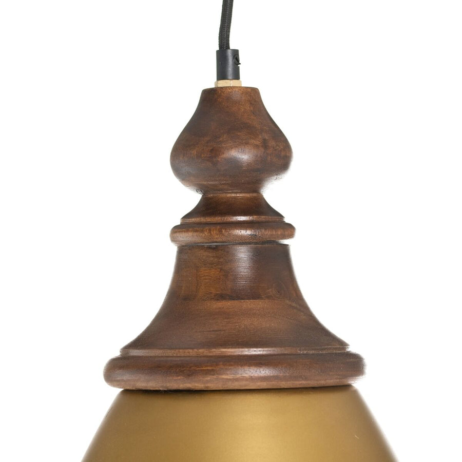 Stropna Svetilka Zlat Železo Mangov les 40 W 220-240 V 30 x 30 x 53 cm