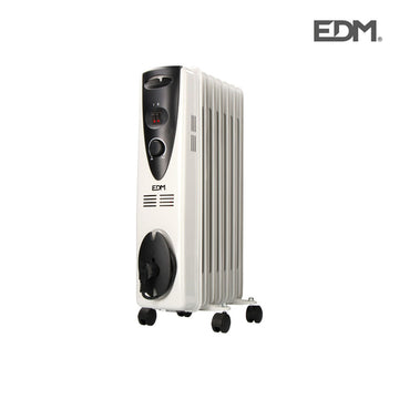 Oljni radiator (7 komorni) EDM Bela 1500 W