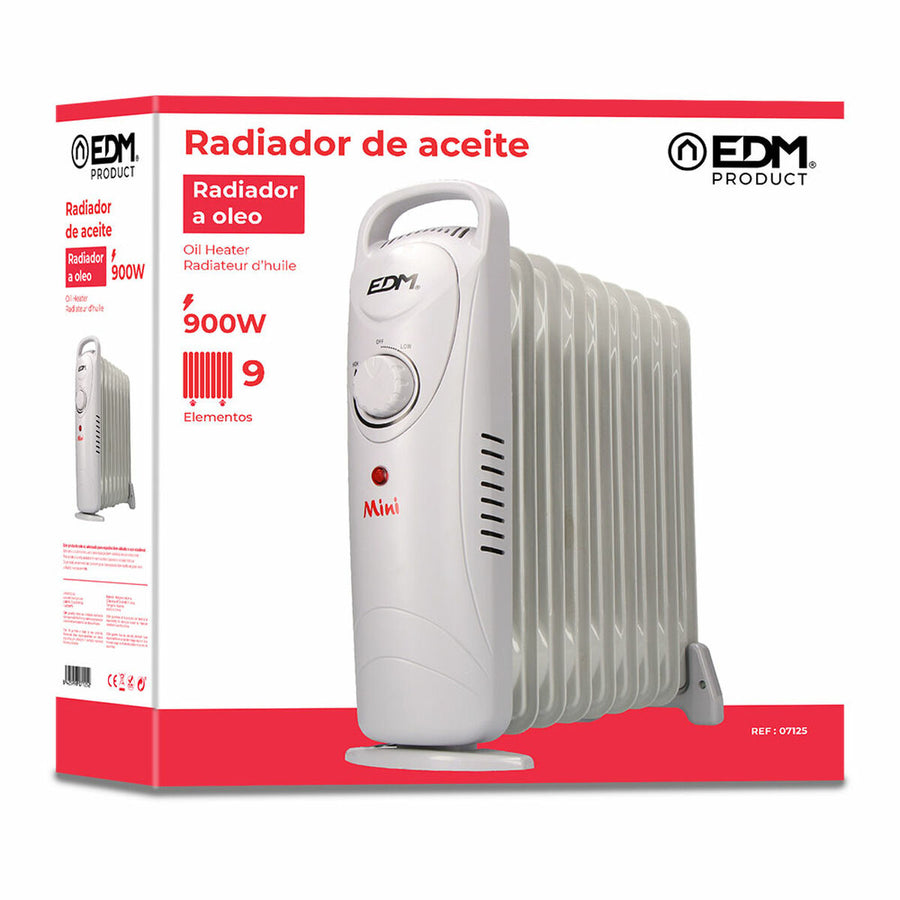 Oljni radiator (9 komorni) EDM Junior Bela 900 W