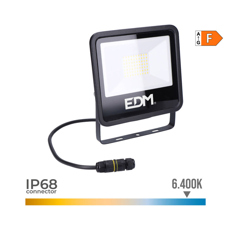 LED spotlight EDM Črna 50 W F 4000 Lm (6400 K)