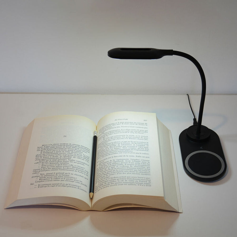 LED svetilka z brezžičnim polnilnikom za pametne telefone KSIX 5W-10W