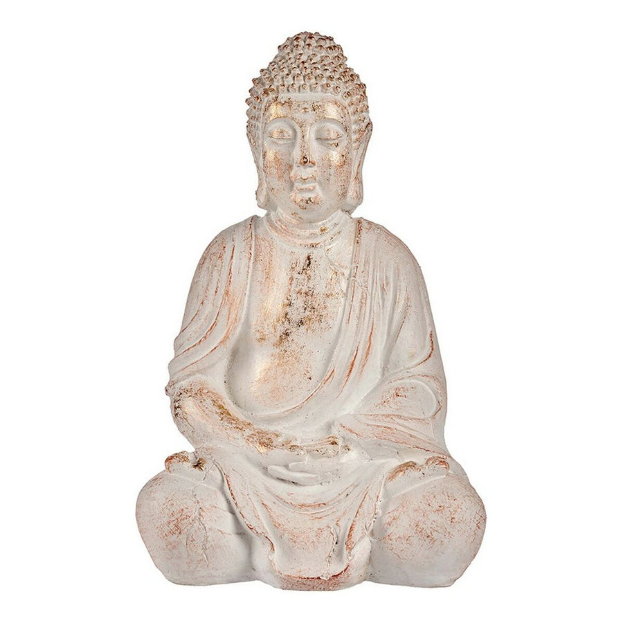 Okrasna vrtna figura Buda Bel/Zlat Poliresin (24,5 x 50 x 31,8 cm)