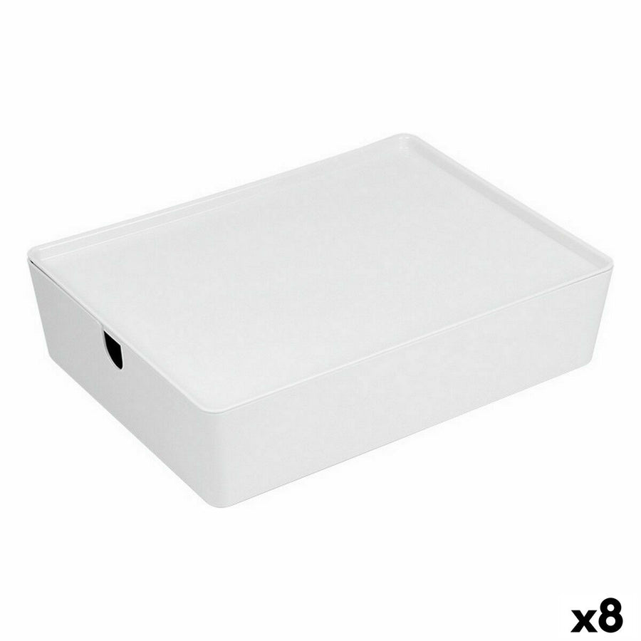 Organizacijska zložljiva škatla Confortime S pokrovom 35 x 26 x 8,5 cm (8 kosov)