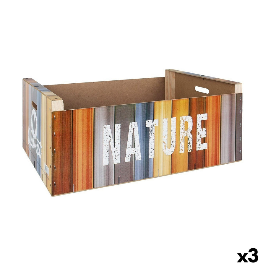 Škatla za Shranjevanje s Pokrovom Confortime Nature Les Pisana 58 x 39 x 21 cm (3 kosov)