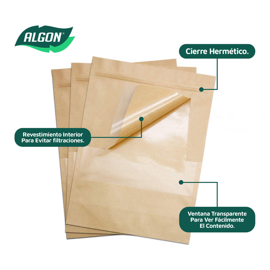 Set vrečk za večkratno uporabo za živila Algon Hermetično zapiranje 14 x 20 x 4 cm 12 kosov