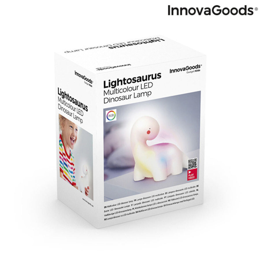 Večbarvna Svetilka Dinozaver z LED lučmi Lightosaurus InnovaGoods IG815318 (Prenovljeni izdelki A)