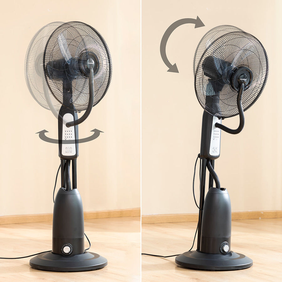 Ventilator s stojalom in razpršilcem na daljinsko upravljanje InnovaGoods Mistinn Črna 90 W 2,8 L
