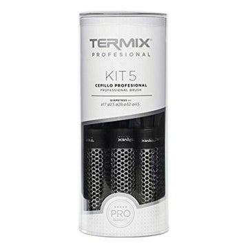 Set ščetk Termix Črna Aluminij (5 uds) (Prenovljeni izdelk B)