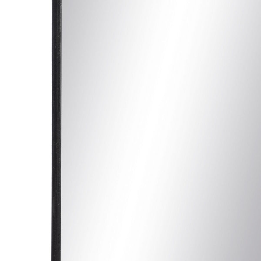 Stensko ogledalo Črna Kristal Železo 59,5 x 2 x 103,5 cm