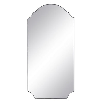 Stensko ogledalo Črna Kristal Železo 57,5 x 2 x 118 cm