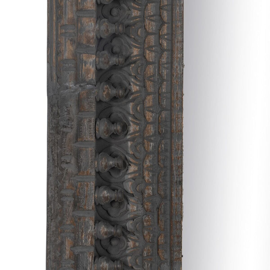 Garderobno Ogledalo Temno rjava Kristal Mangov les Les MDF Vertikalno 67,3 x 5,1 x 176,5 cm