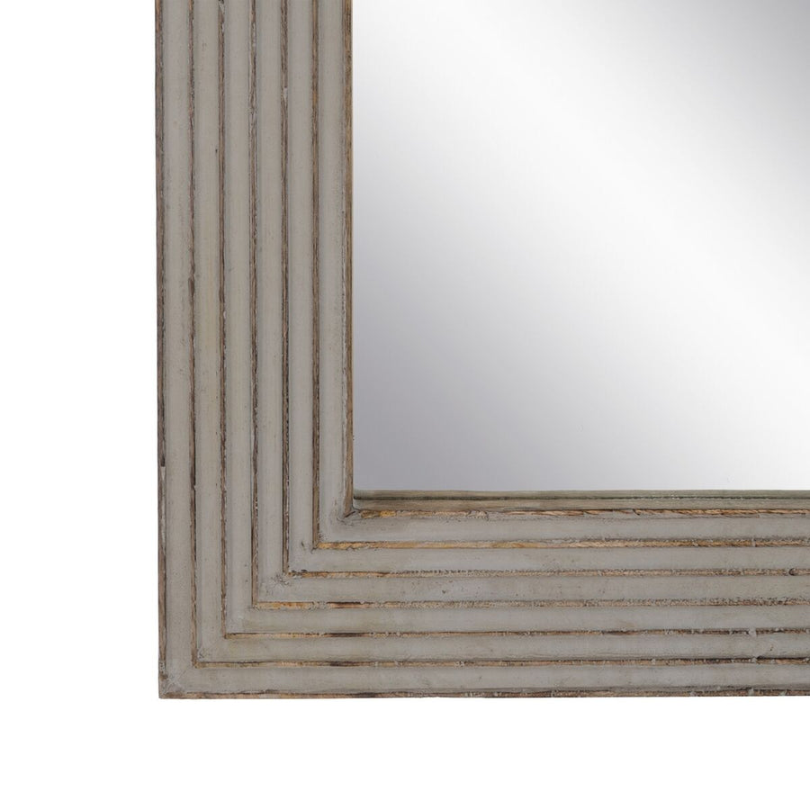 Stensko ogledalo Bela Naraven Kristal Mangov les Les MDF Vertikalno 64,8 x 3,8 x 108 cm