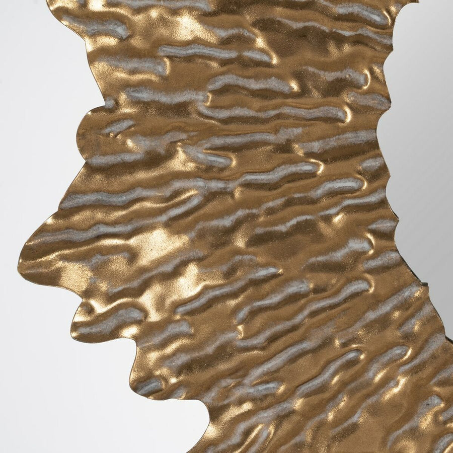 Stensko ogledalo Zlat Kristal Železo 75 x 5 x 75 cm