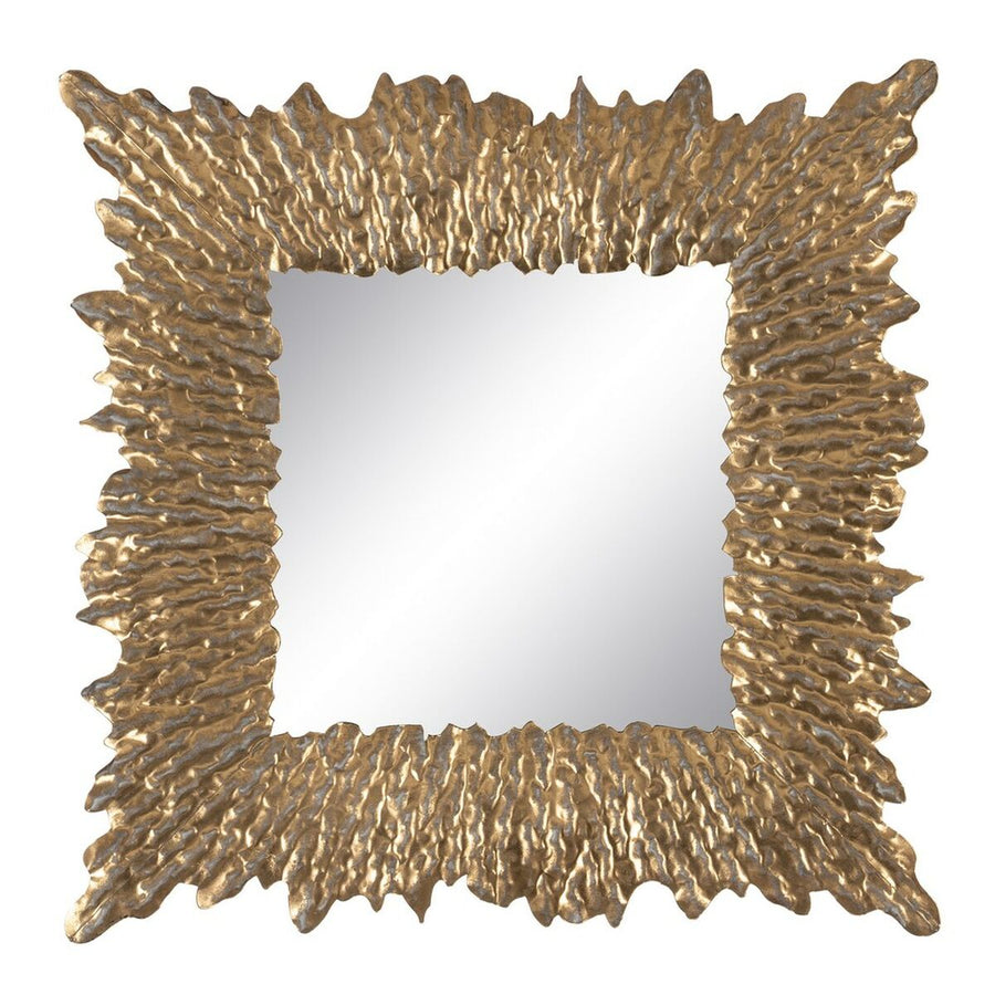 Stensko ogledalo Zlat Kristal Železo 74 x 7,5 x 74 cm