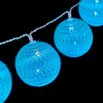 LED kroglični venec Ø 6 cm 2 m Turkizno
