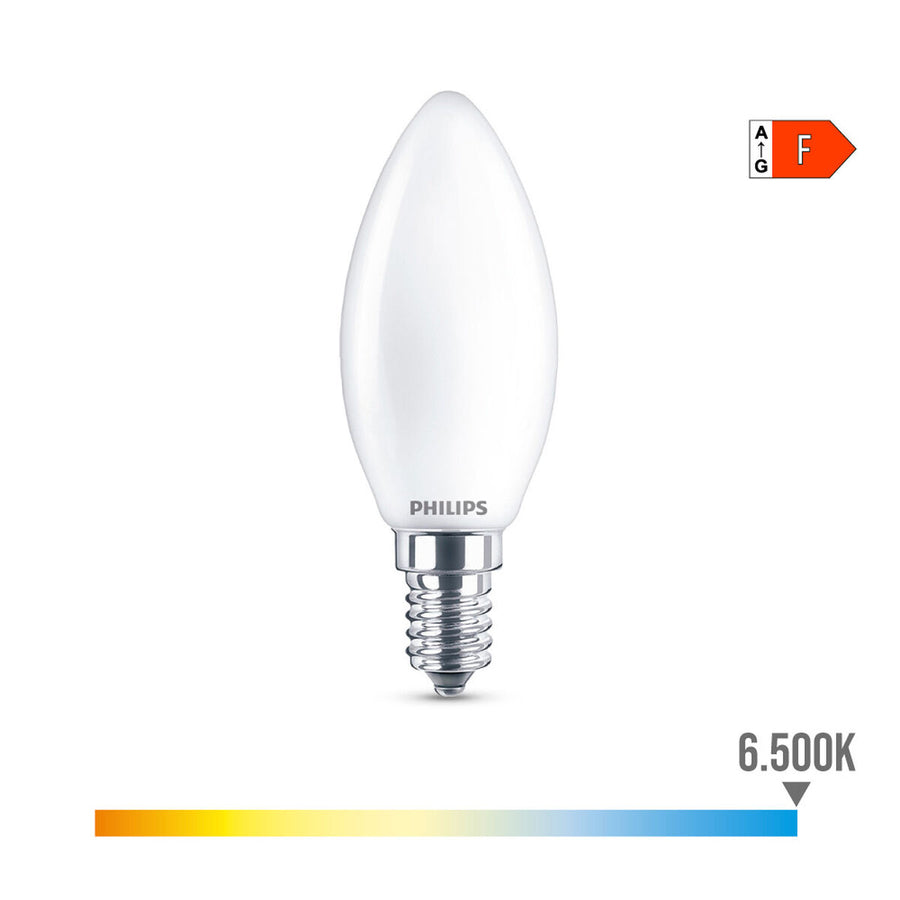 LED svetilka Philips Sveča Bela F 40 W 4,3 W E14 470 lm 3,5 x 9,7 cm (6500 K)