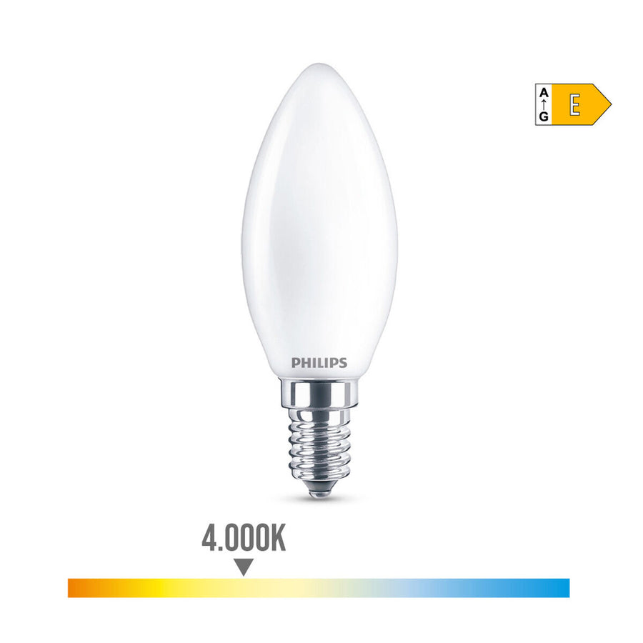 LED svetilka Philips Sveča E 6,5 W 60 W E14 806 lm 3,5 x 9,7 cm (4000 K)