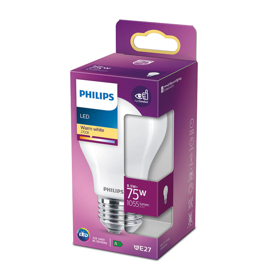 LED svetilka Philips ø 6,6 x 10,4 cm E 8,5 W E27 1055 lm Ø 6 x 10,4 cm (2700 K)